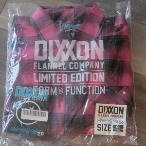 DIXXON VANISHING ONES 2.0 Limited Edition Pink and Black Flannel BRAND NEW